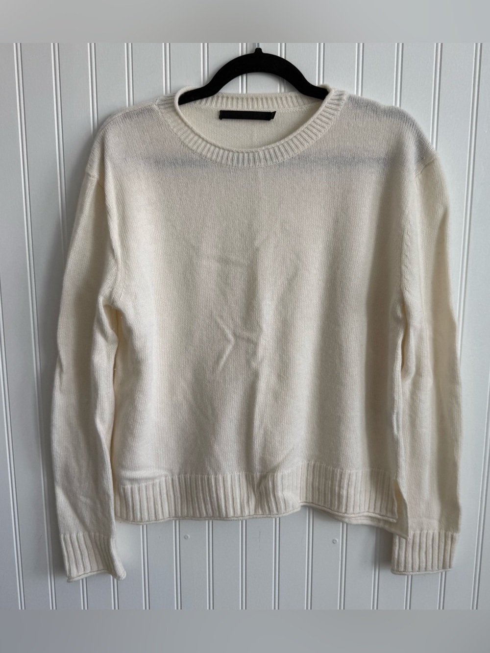 Jenni Kayne Everyday Crewneck Sweater Size XS Wool Cashmere Ivory $195
